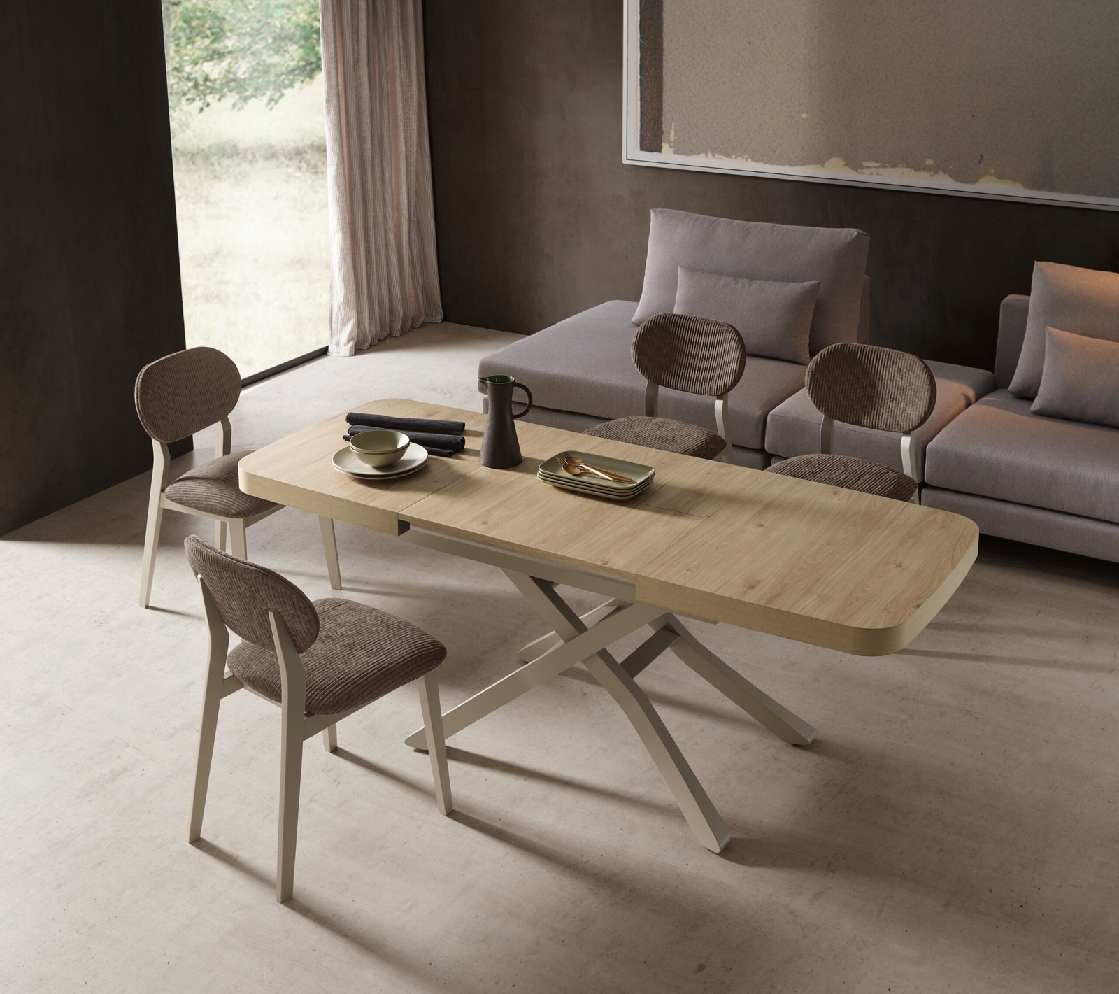 mesa centro elevable y extensible