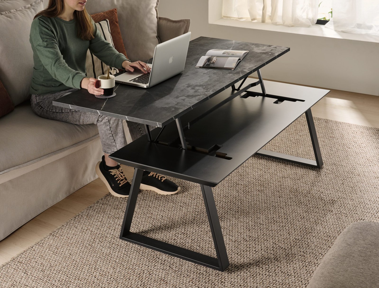 mesa centro elevable